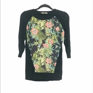 Oasis | Sweater Top With Contrast Floral Front XS